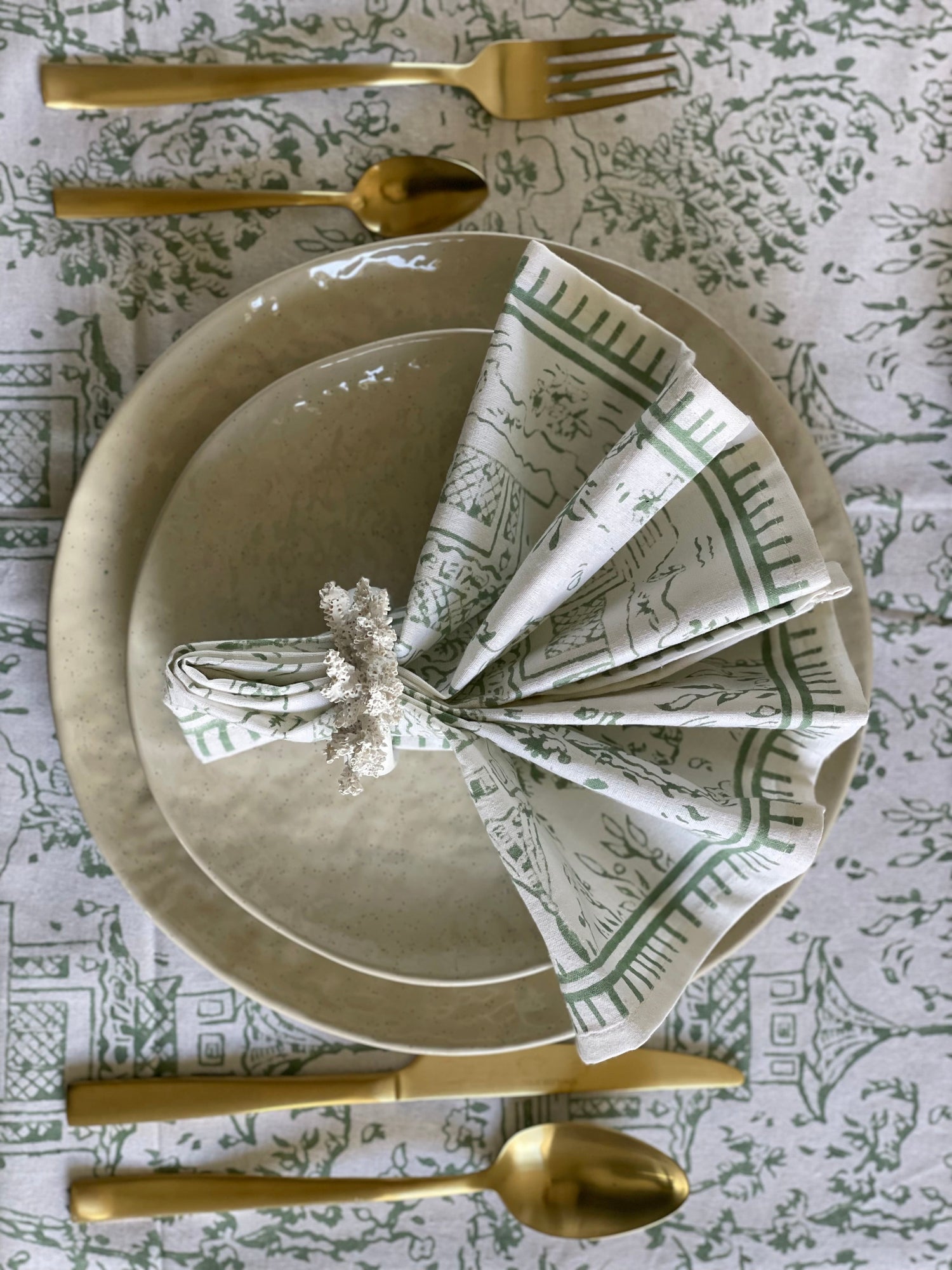 Blockprint Table Cover