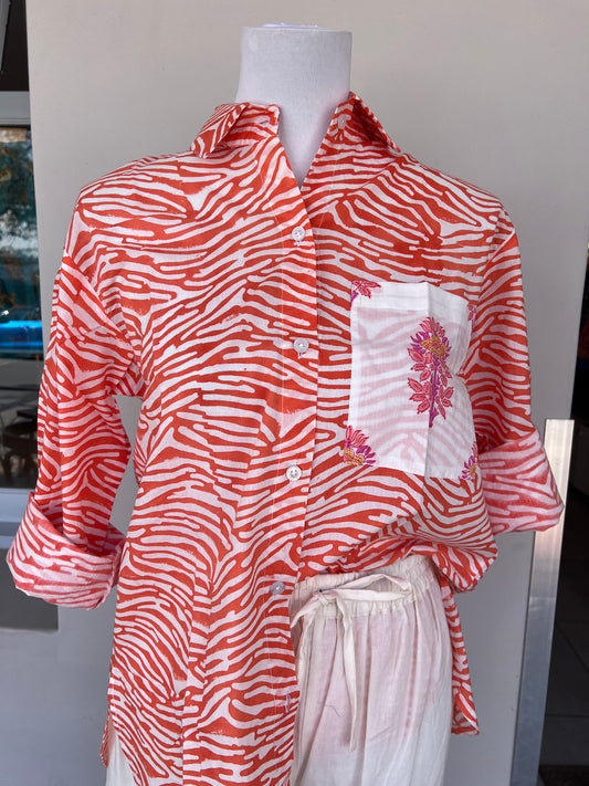 Ladies Cotton Oversize Shirt