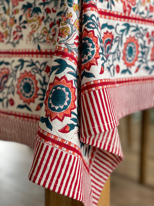 Tablecloth Red Floral