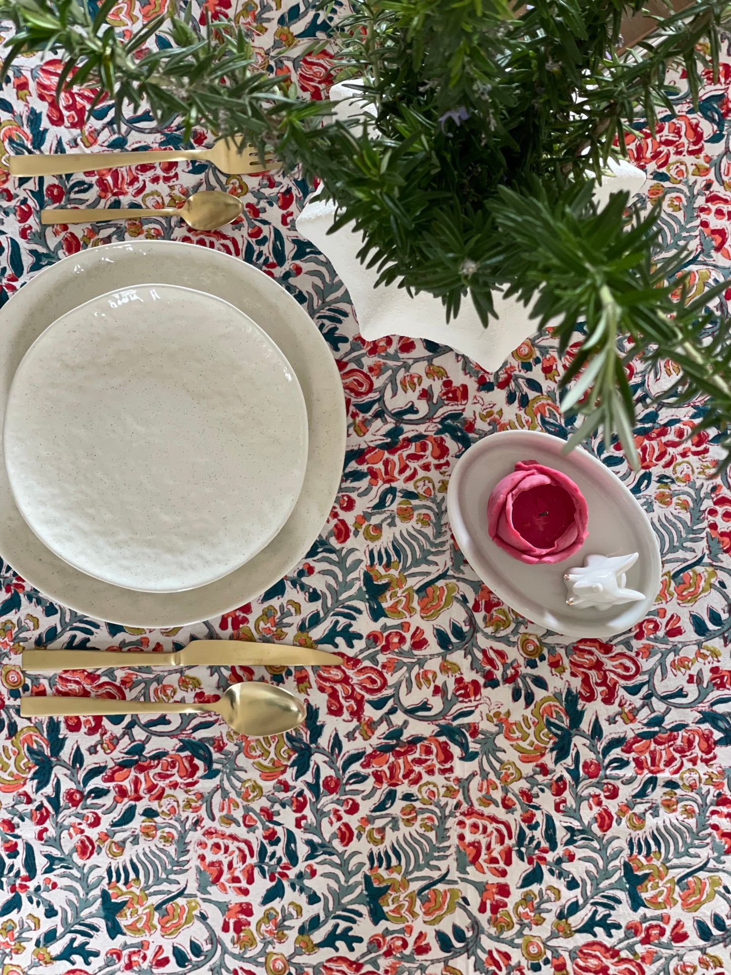 Tablecloth Red Floral