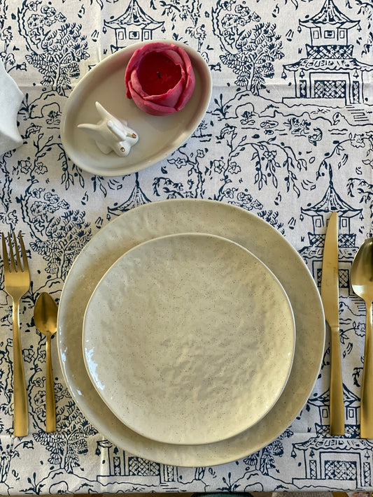 Tablecloth Japanese Township Blue