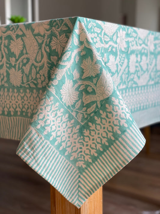 Tablecloth Turquoise Bird