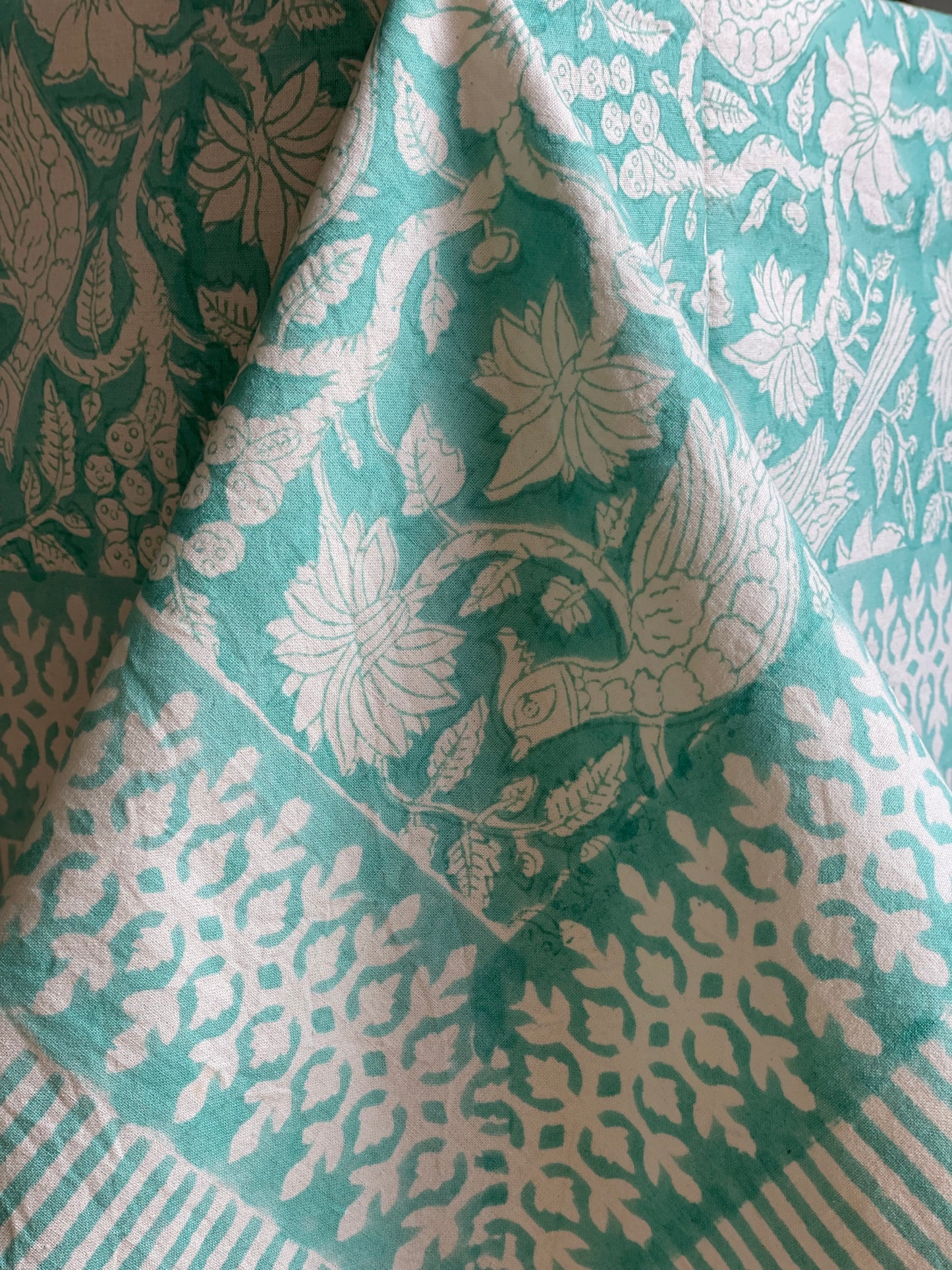 Tablecloth Turquoise Bird