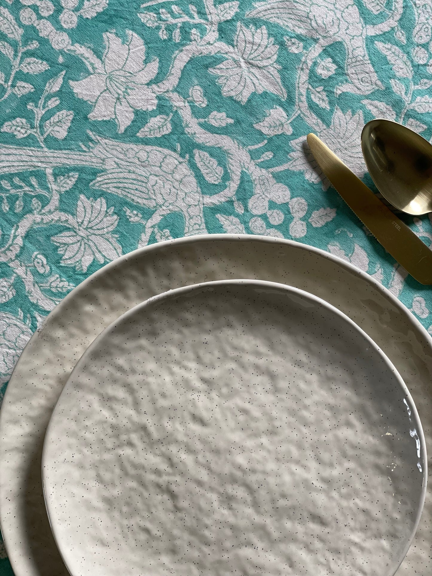 Tablecloth Turquoise Bird