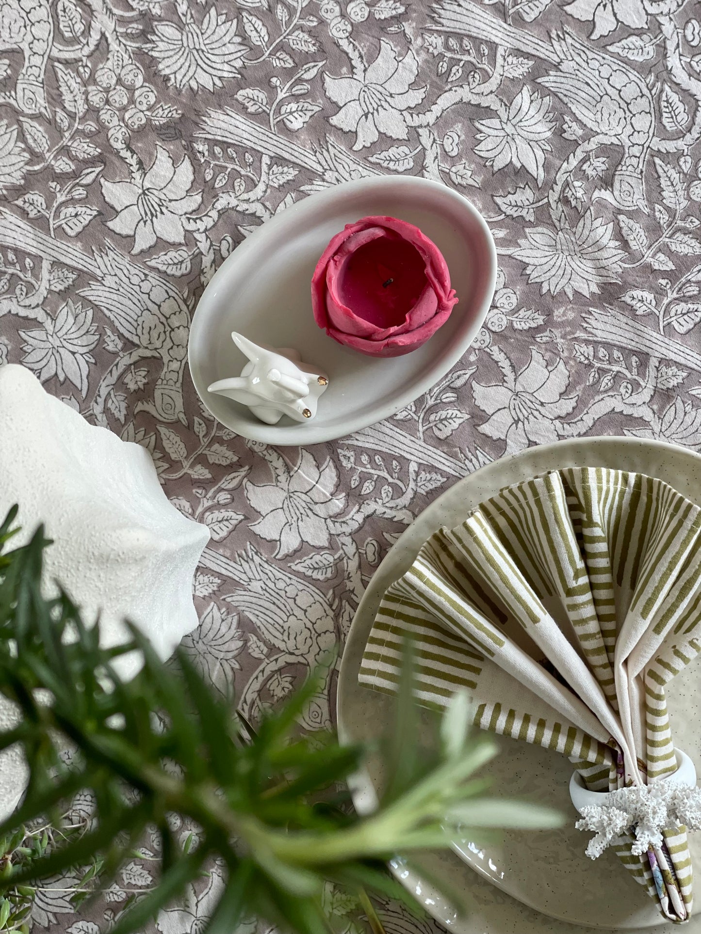 Tablecloth Grey Bird