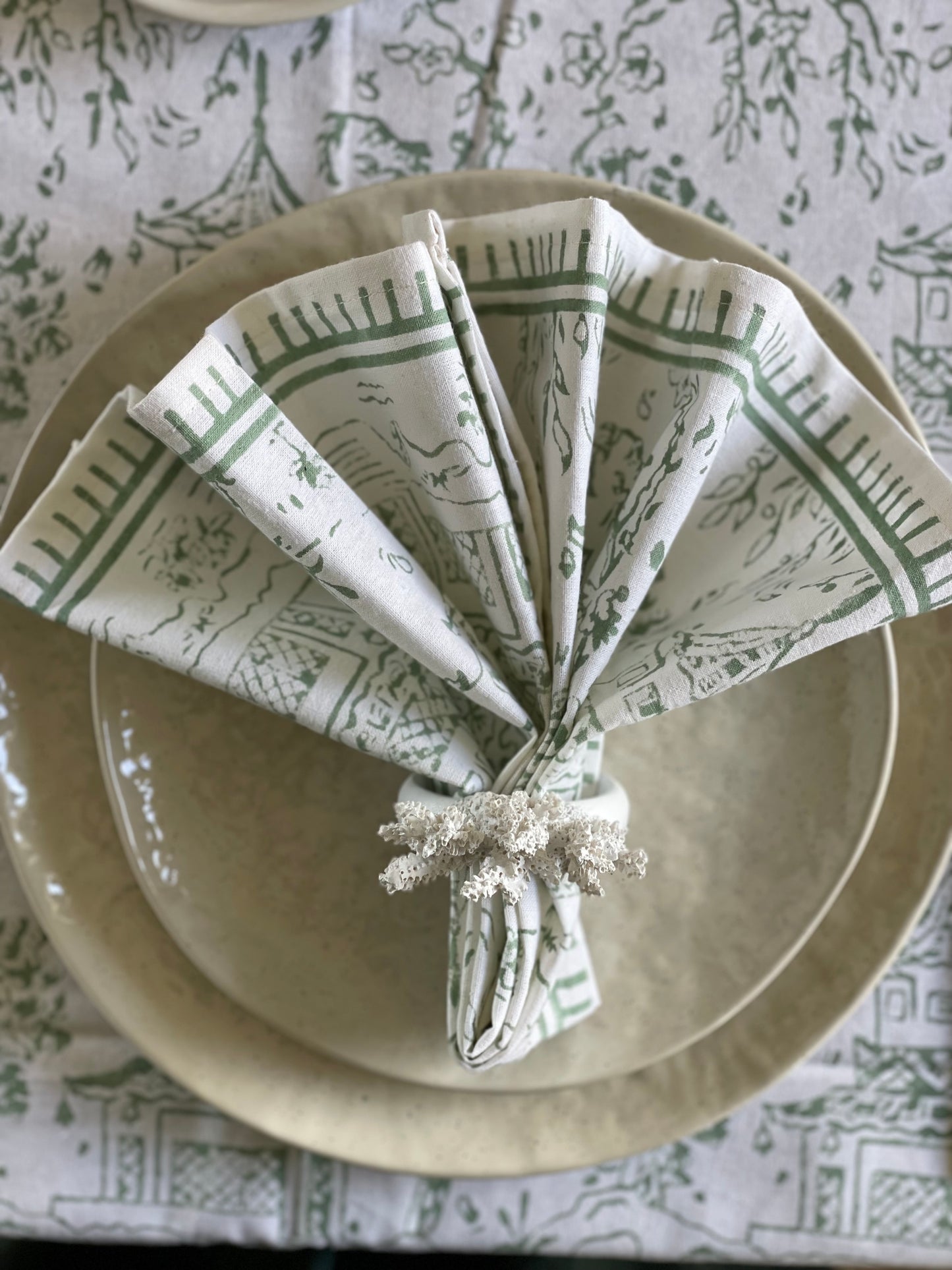 Tablecloth Japanese Township Sage