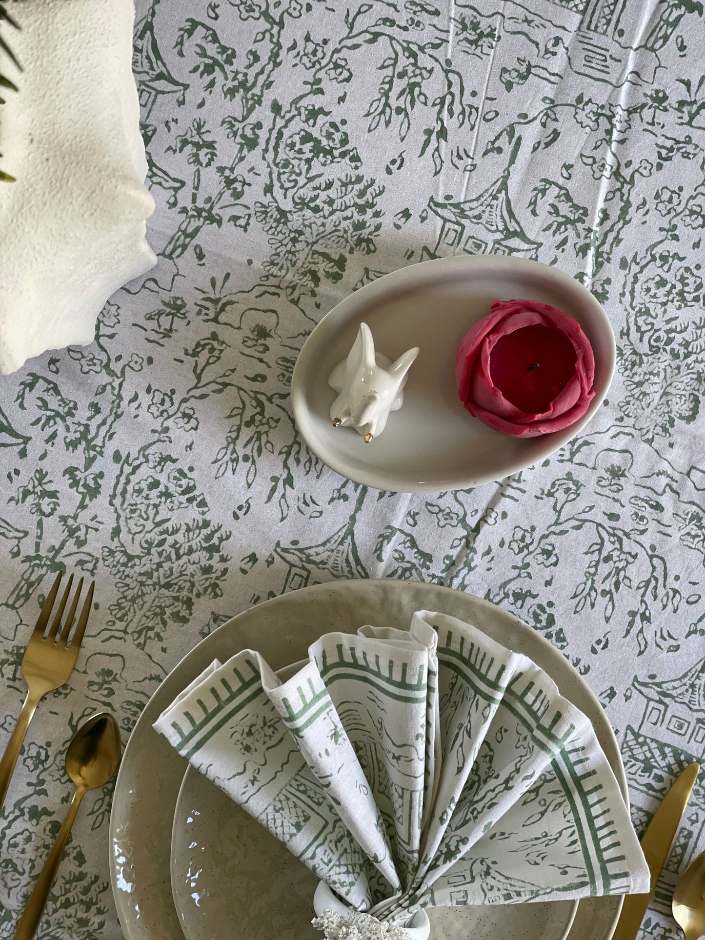 Tablecloth Japanese Township Sage