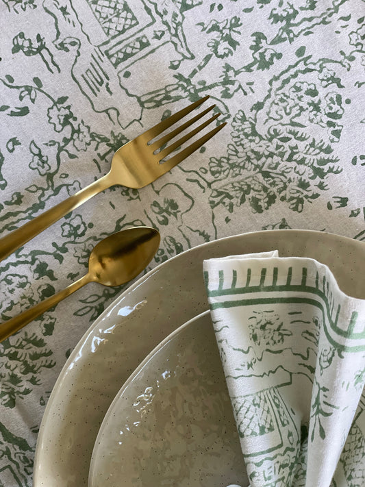 Tablecloth Japanese Township Sage