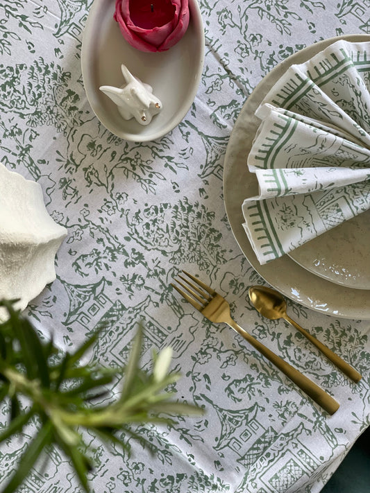 Tablecloth Japanese Township Sage