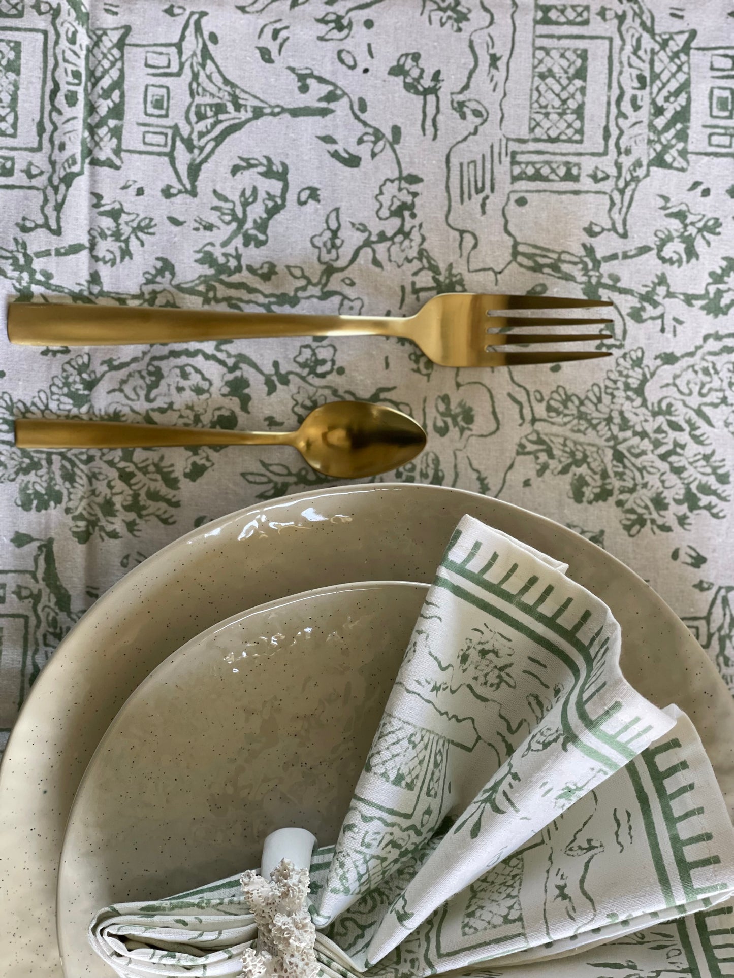 Tablecloth Japanese Township Sage