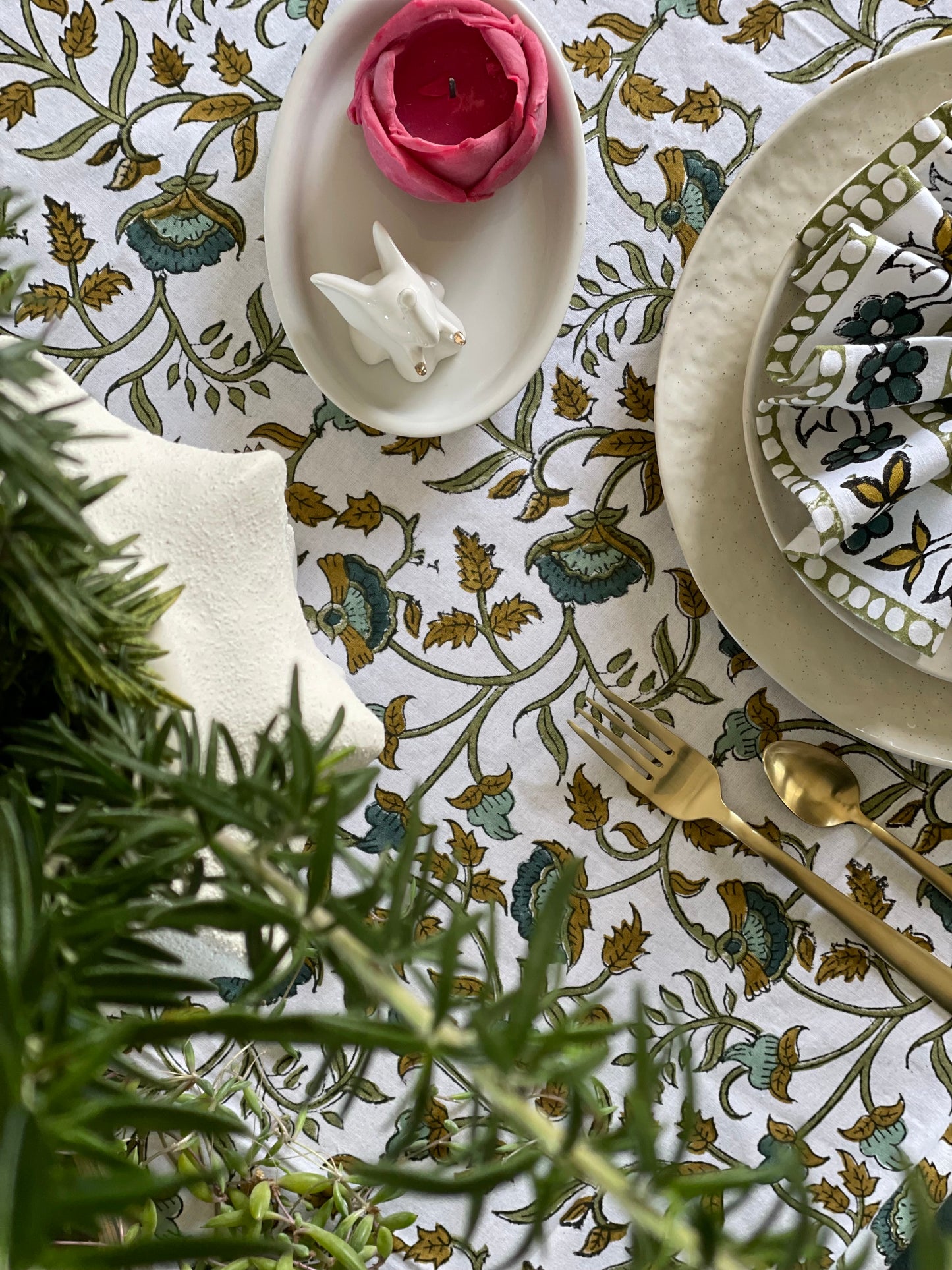 Tablecloth Henna Floral Print