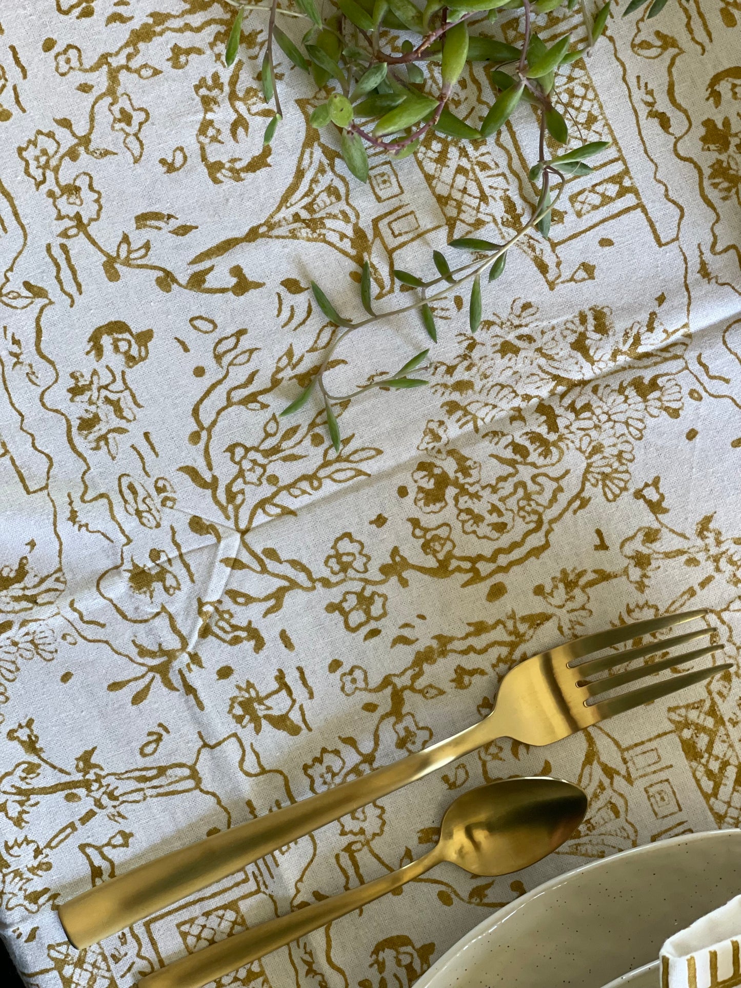 Tablecloth Japanese Township Musturd