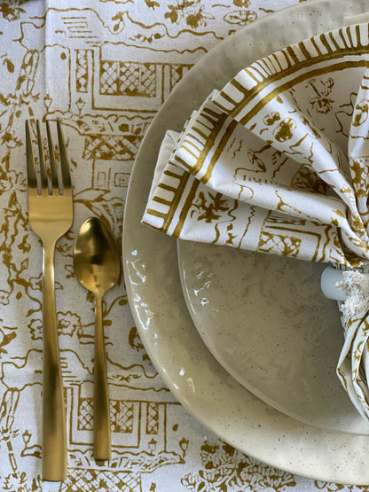 Tablecloth Japanese Township Musturd